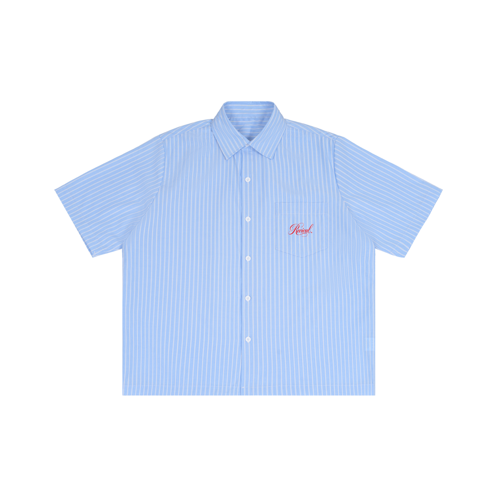 Striped Boxy Short Sleeve Shirt