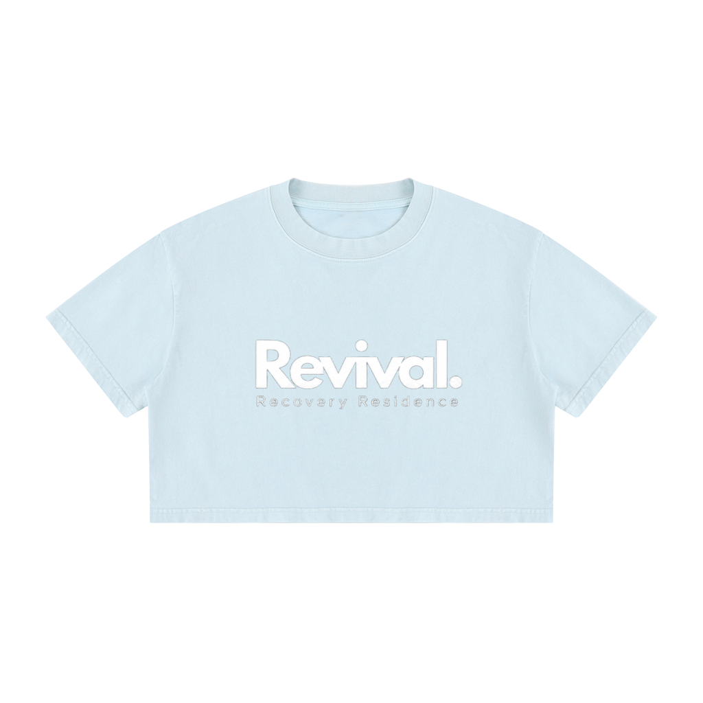 Women's Mineral Wash Cotton Crop T-Shirt