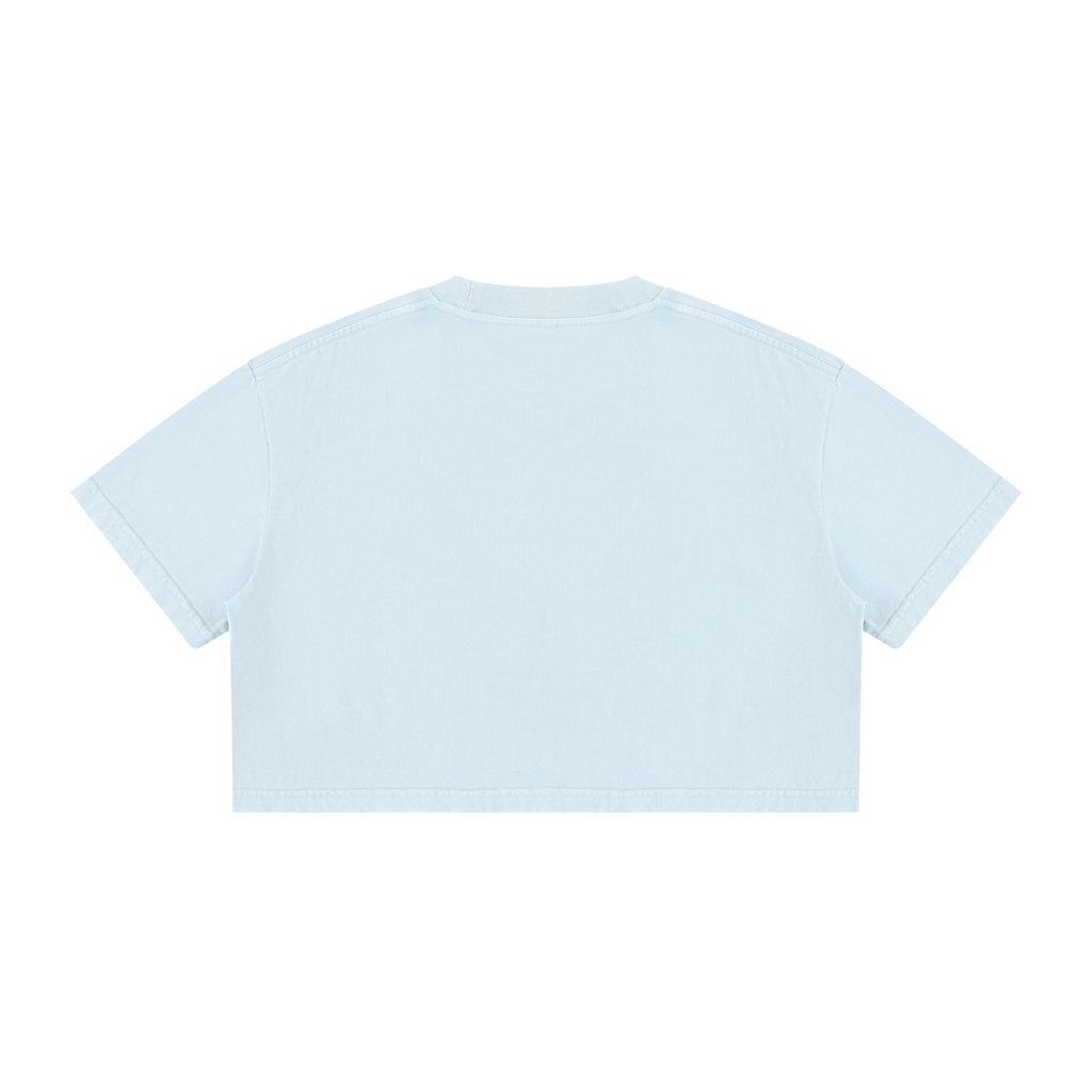 Women's Mineral Wash Cotton Crop T-Shirt