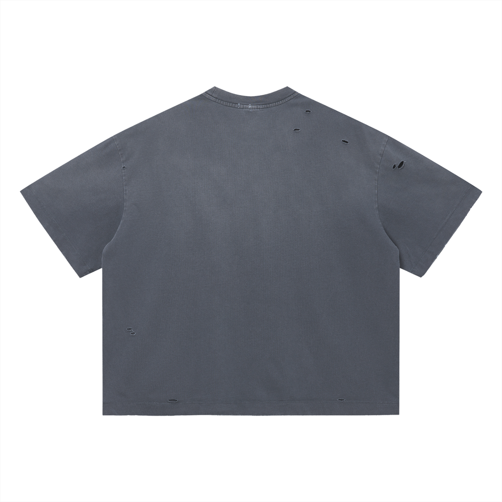 Vintage Washed Distressed Boxy Oversized T-Shirt