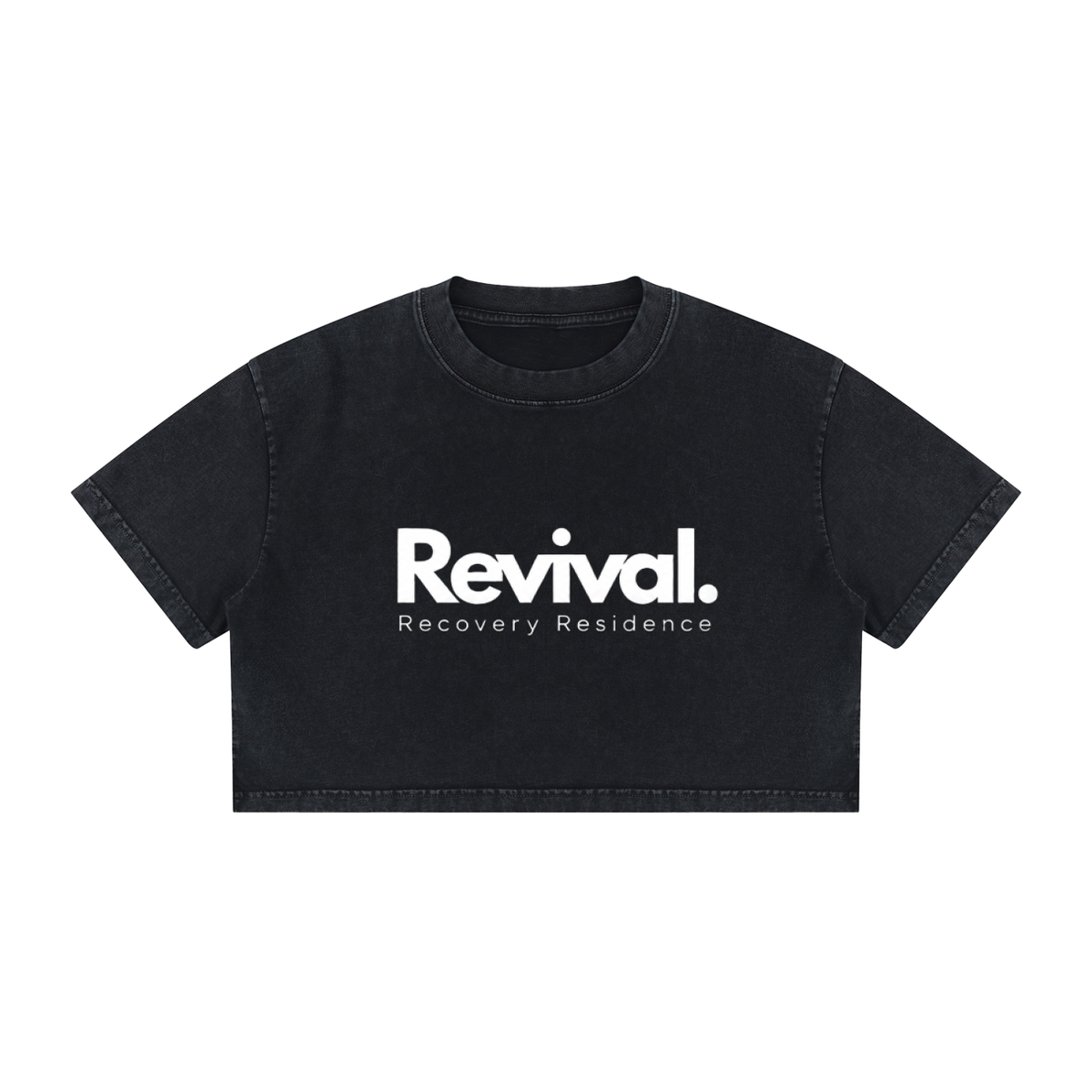 Women's Mineral Wash Cotton Crop T-Shirt