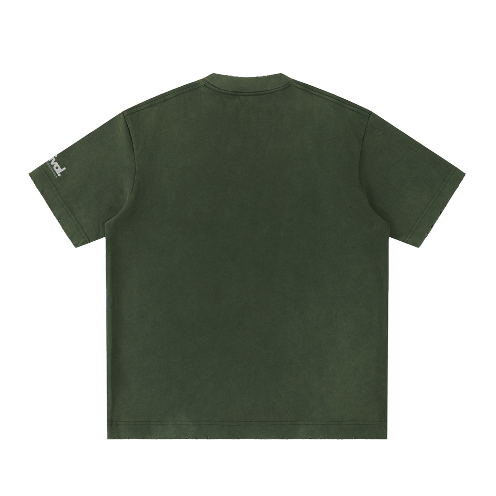 Heavyweight Vintage Washed Frayed T-Shirt