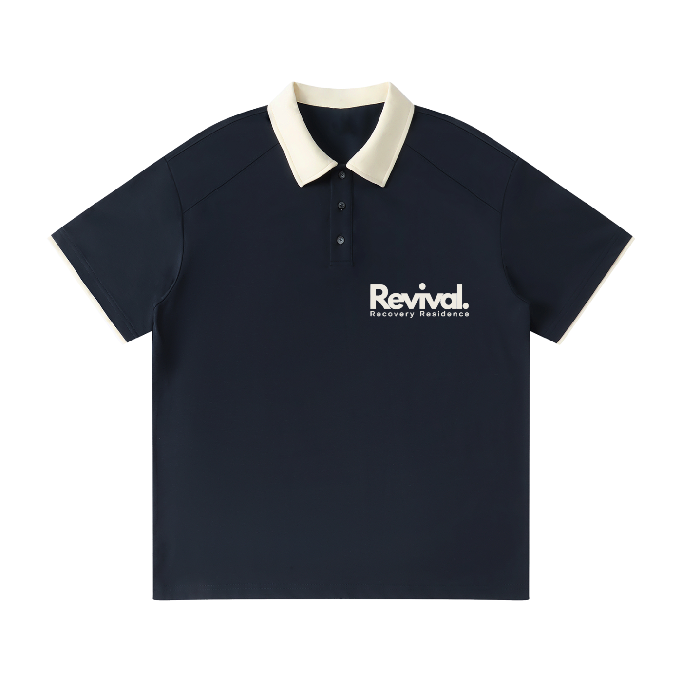 Contrast Collar Raglan Polo Shirt