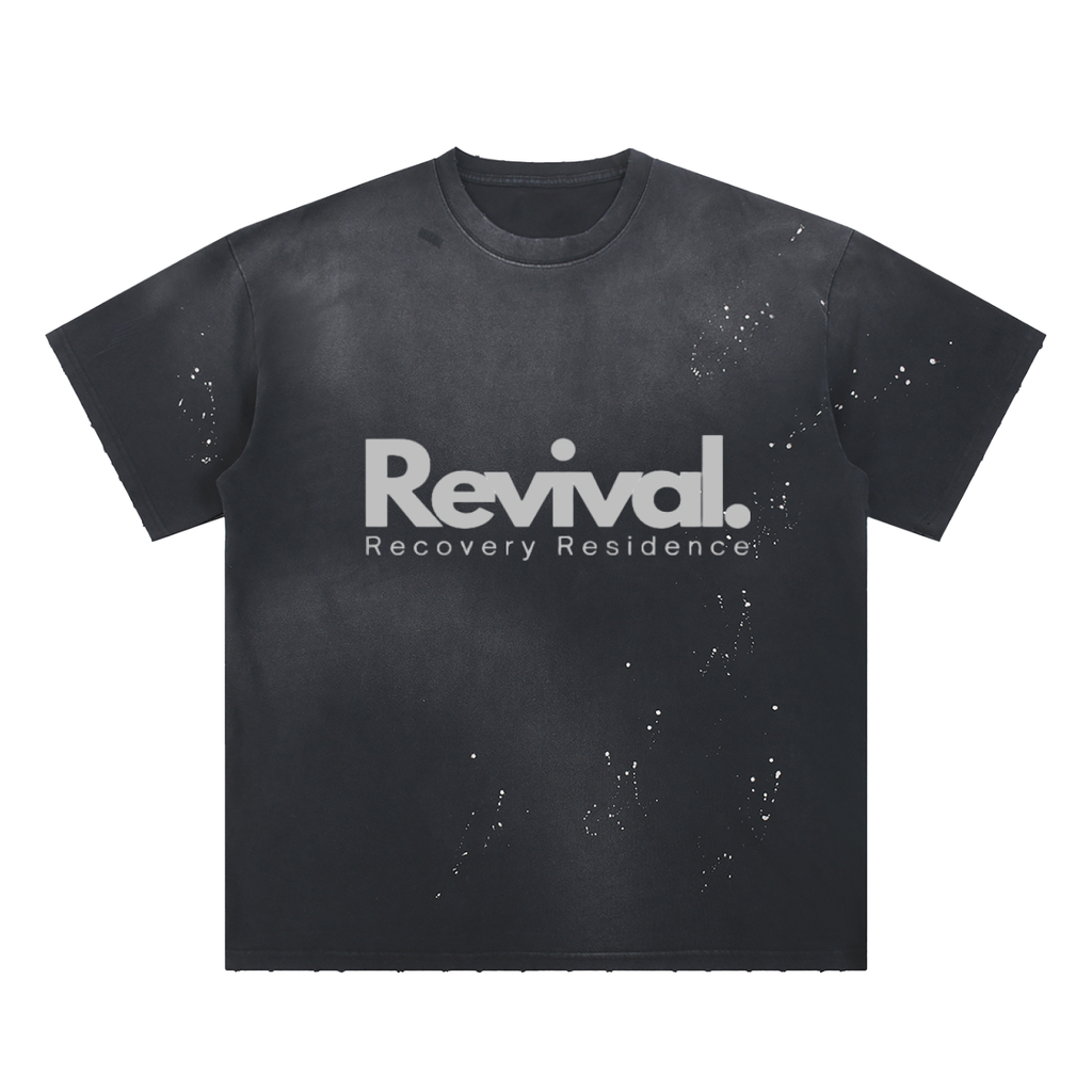 Paint Splatter Hand-Frayed Sunfade T-Shirt