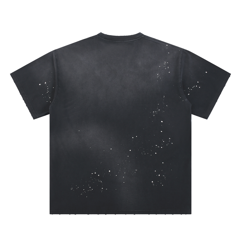 Paint Splatter Hand-Frayed Sunfade T-Shirt