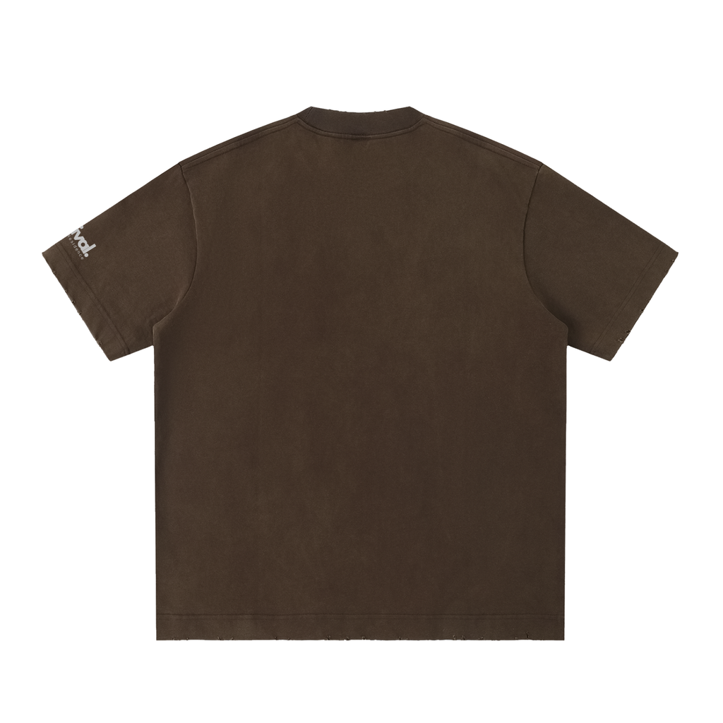 Heavyweight Vintage Washed Frayed T-Shirt