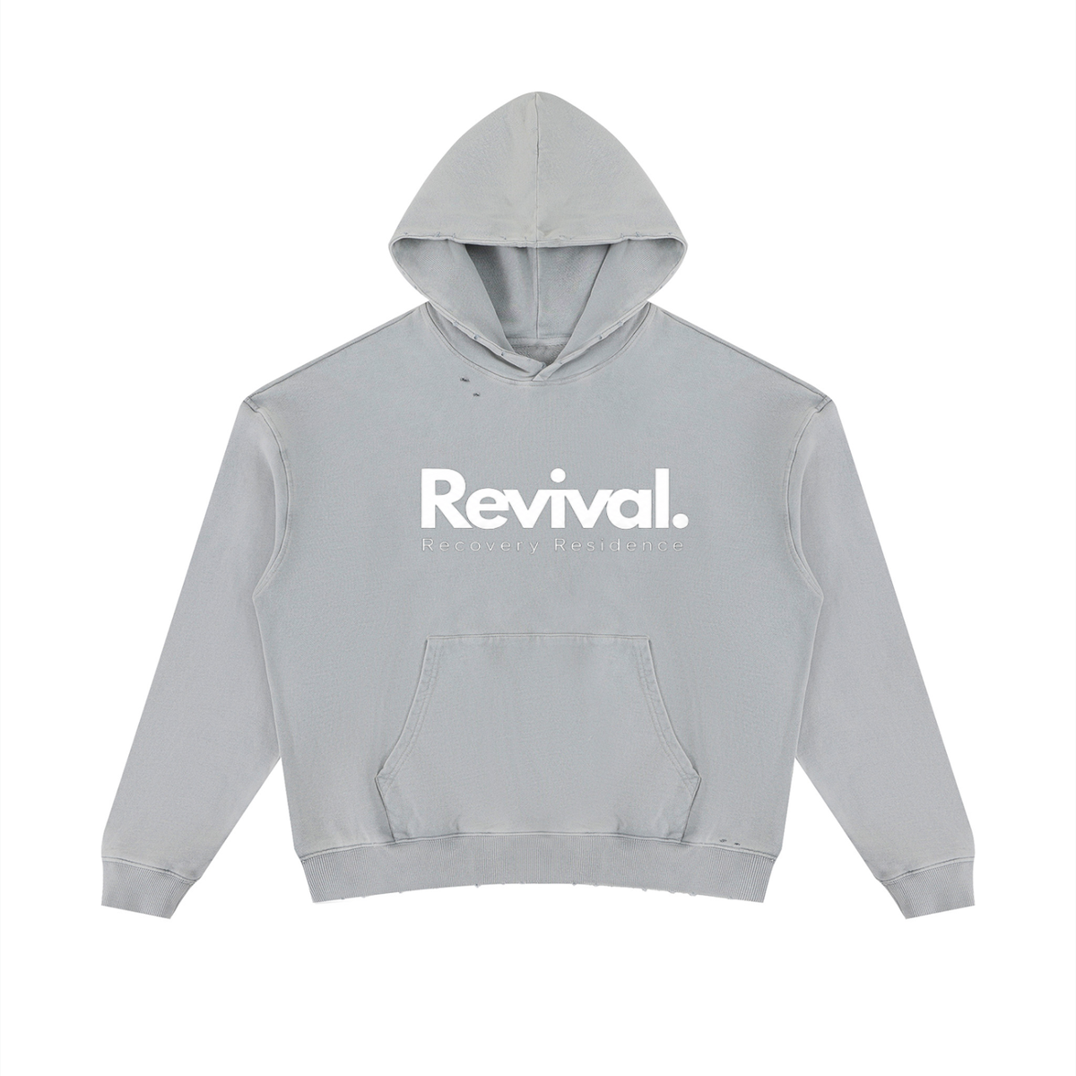 Unisex Mineral Wash Distressed Hoodie
