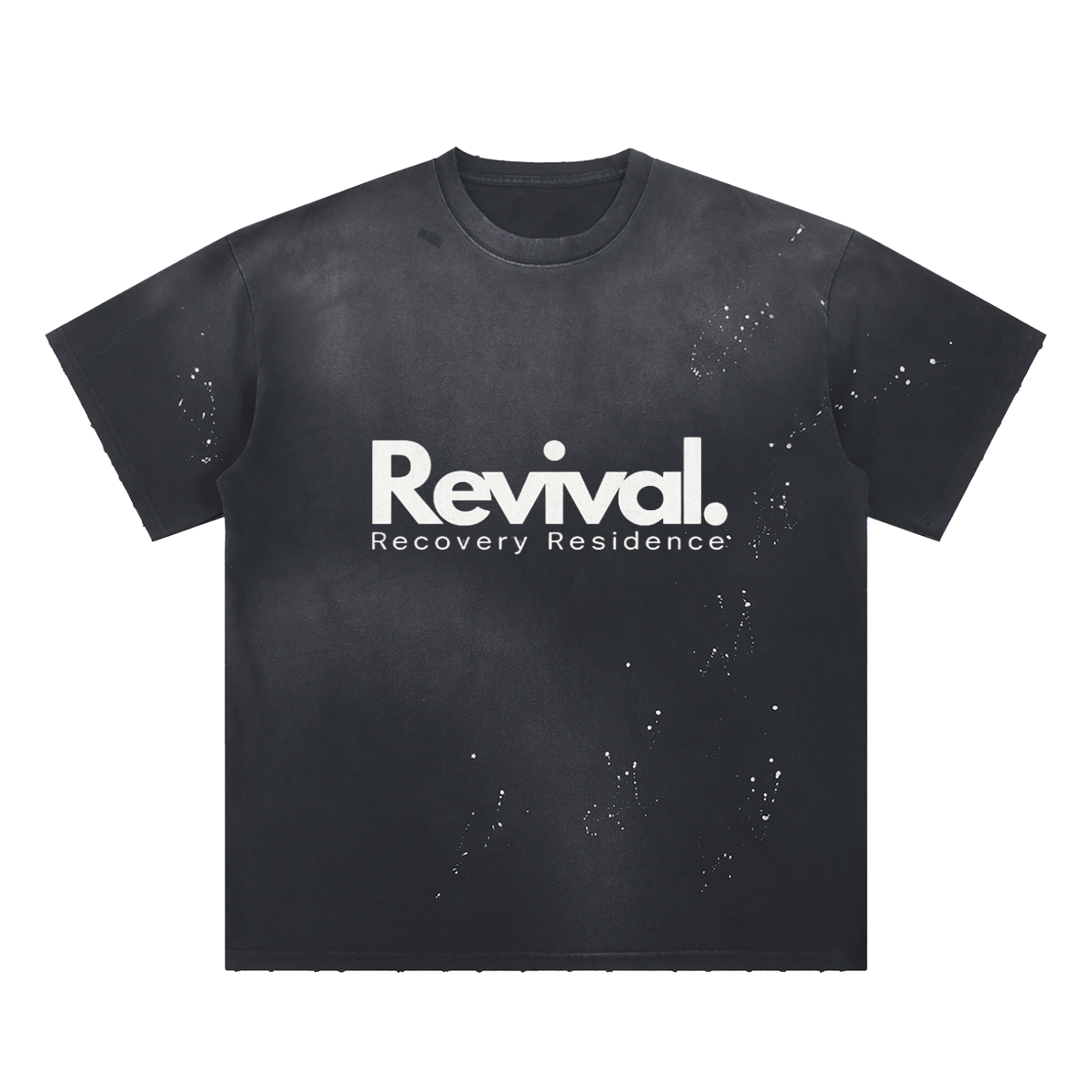 Hand-Frayed Sunfade Paint Splatter T-Shirt