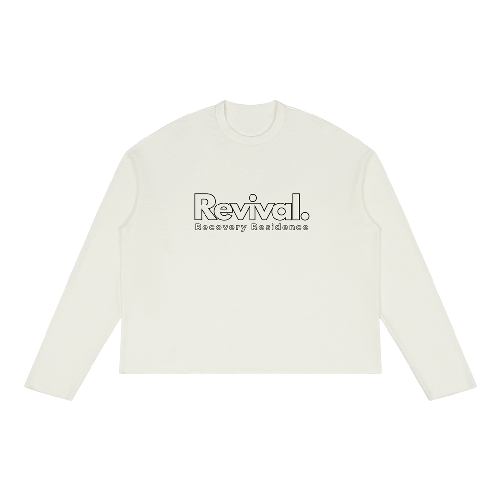 Unisex Raw Edge Long Sleeve T-Shirt