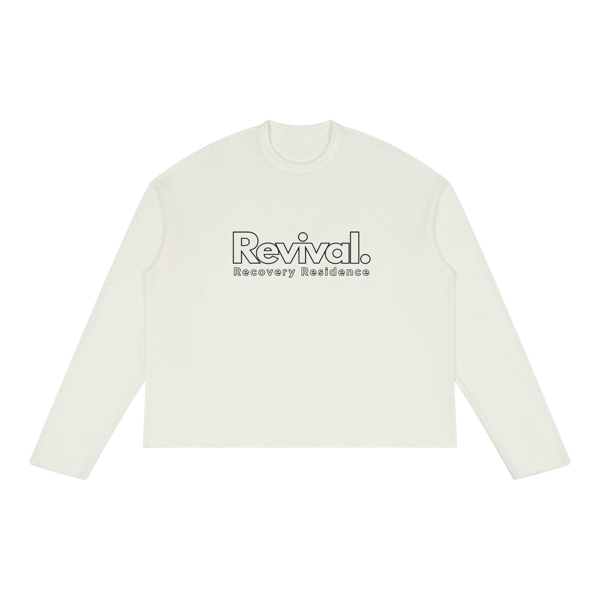 Unisex Raw Edge Long Sleeve T-Shirt