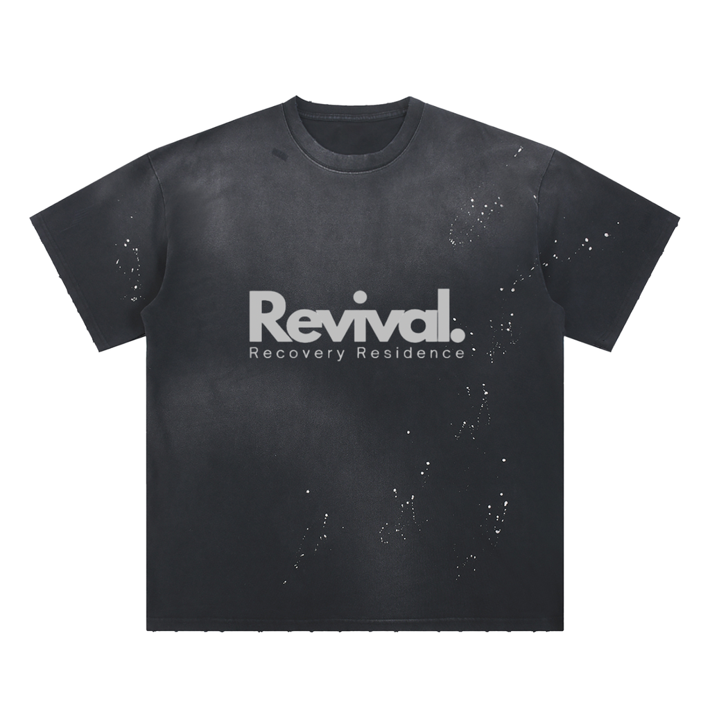 Paint Splatter Hand-Frayed Sunfade T-Shirt